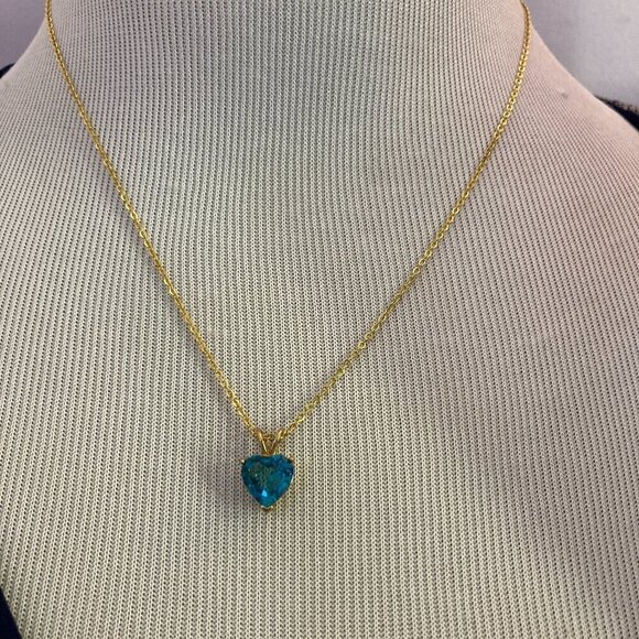 Source Unknown Jewelry - Faux Topaz Heart Necklace, Beautiful